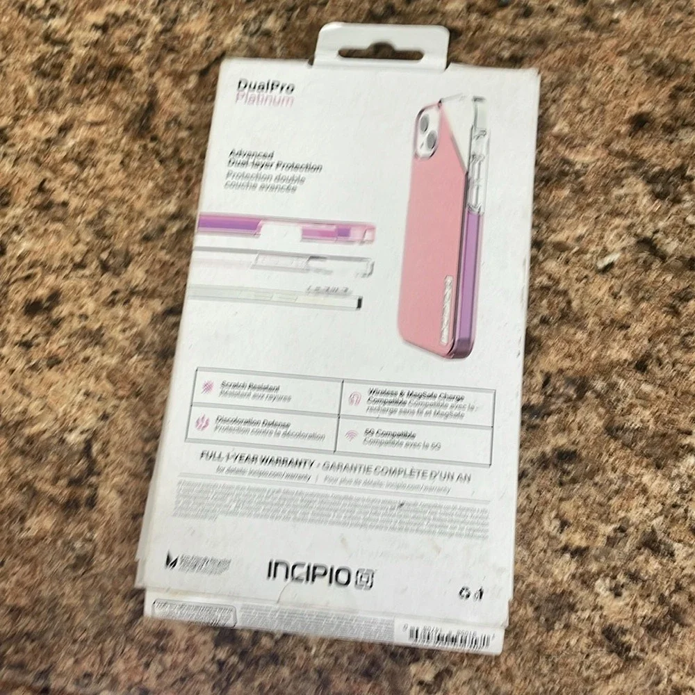 Incipio DualPro Platinum iPhone 13 Case Iridescent Pink‎ Purple Protective Cover